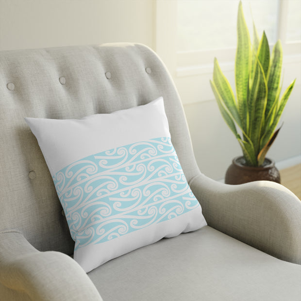 Pastel Aqua Blue Koru Cushion