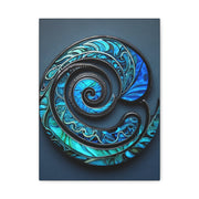 Stunning Blue Paua Abalone Shell Spiral Classic Canvas