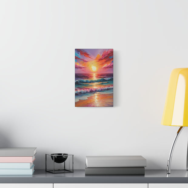 Beautiful Colorful Sunset Oils Classic Canvas