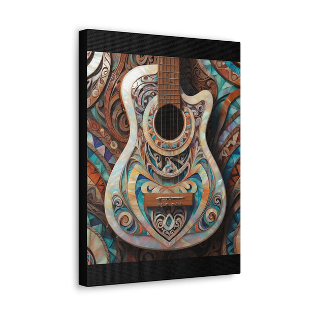 Mother Of Pearl Guitar Colorful Classic Canvas