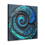 Stunning Blue Paua Abalone Shell Spiral Classic Canvas