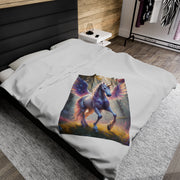 Magical Childrens Unicorn Horse Velveteen Plush Blanket
