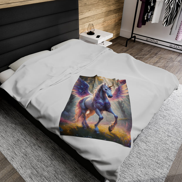 Magical Childrens Unicorn Horse Velveteen Plush Blanket