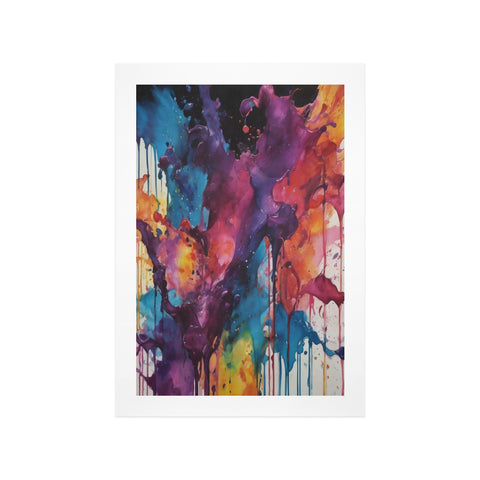 Colorful Watercolor Drip Art