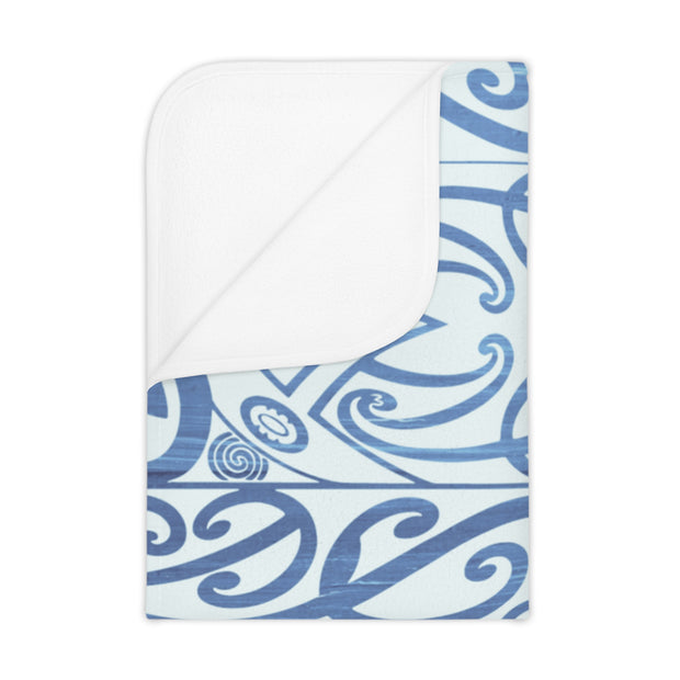 Light Blue Koru Toddler Blanket
