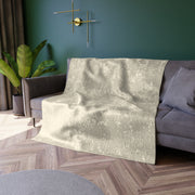 Lucious Rich Cream Crushed Velvet Blanket