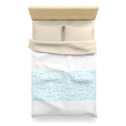 Soft Pastel Aqua Blue Microfiber Duvet Cover