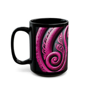 Pink Koru Black Mug (11oz, 15oz)