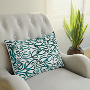 Dark Teal Green Koru Cushion
