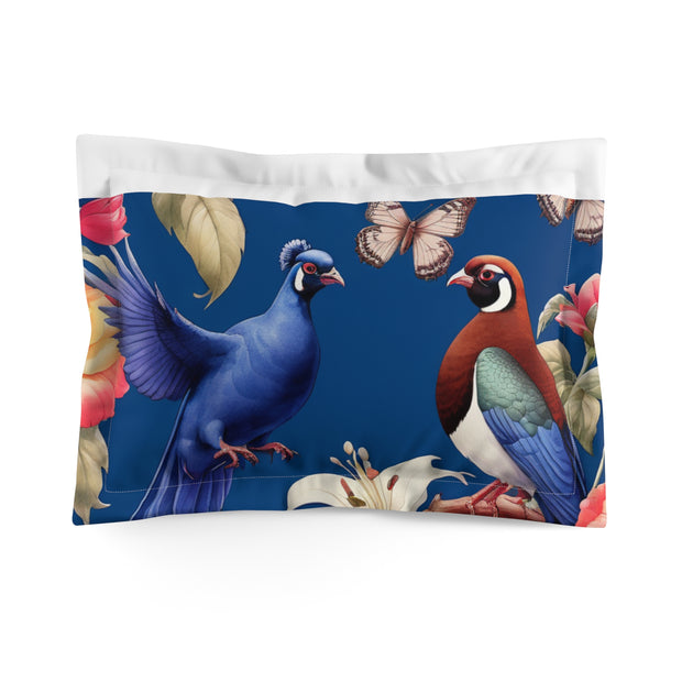 Pheasant A Blue Microfiber Pillow Sham