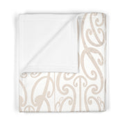 Pastel Beige Koru Soft Fleece Baby Blanket
