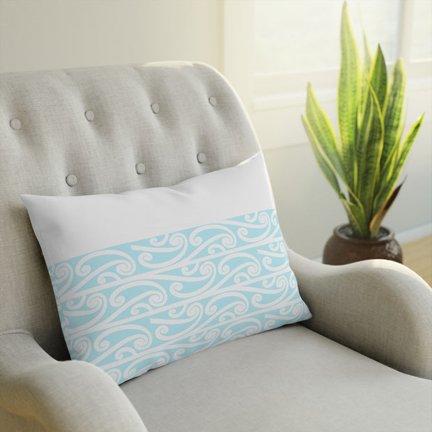 Pastel Aqua Blue Koru Cushion
