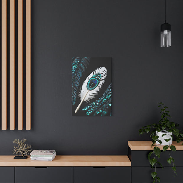 Paua Shell Abalone Feather Classic Canvas