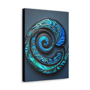 Stunning Blue Paua Abalone Shell Spiral Classic Canvas