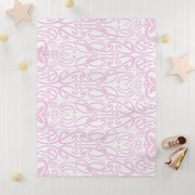 Pastel Pink Koru Soft Fleece Baby Blanket