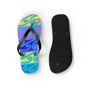 Blue Koru Flip Flops