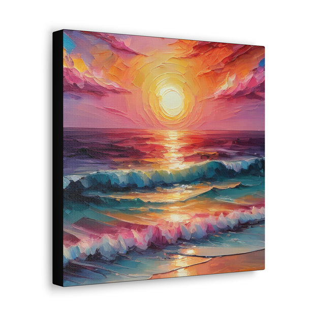 Beautiful Colorful Sunset Oils Classic Canvas