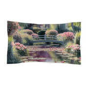 Monet Inspired Lily Pond Microfiber Pillow Sham