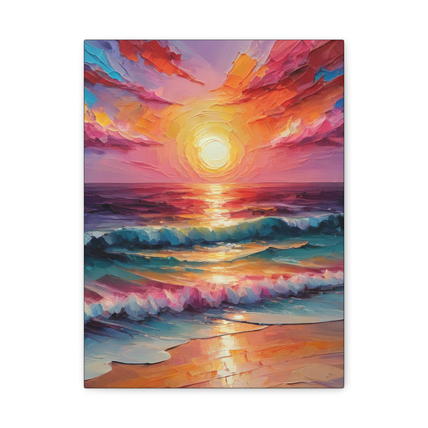 Beautiful Colorful Sunset Oils Classic Canvas