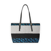 Blue White Black Snake Skin PU Leather Shoulder Bag