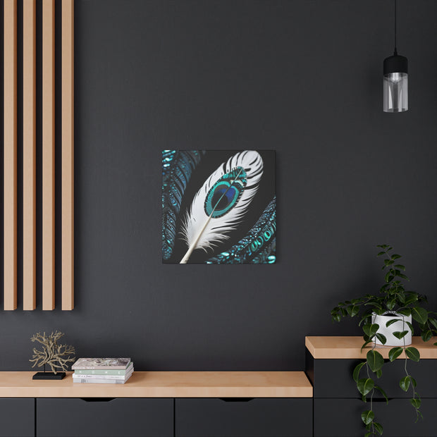 Paua Shell Abalone Feather Classic Canvas