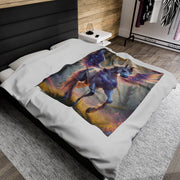 Magical Childrens Unicorn Horse Velveteen Plush Blanket