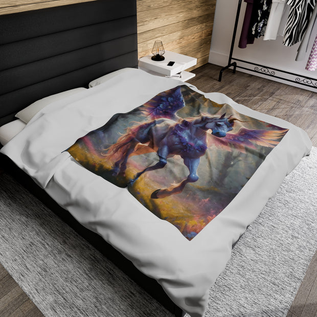 Magical Childrens Unicorn Horse Velveteen Plush Blanket