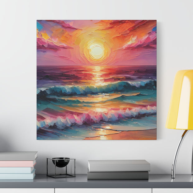 Beautiful Colorful Sunset Oils Classic Canvas