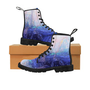 Women's Canvas Boots Blue and Pink Gradient