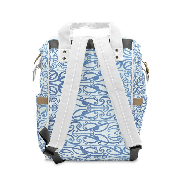 Light Blue Koru Multifunctional Diaper Backpack