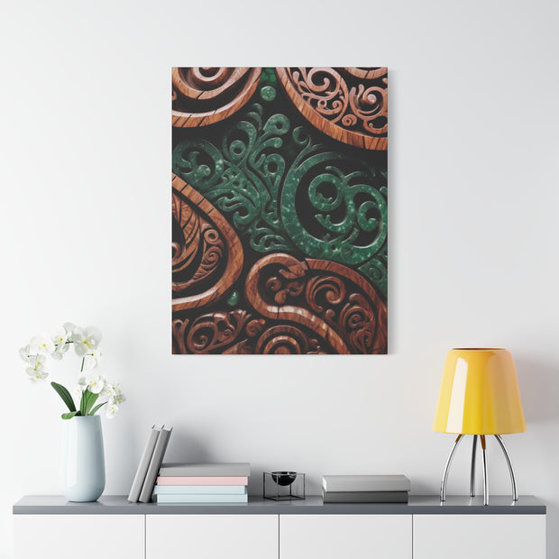 Wood and Jade Pounamu Greenstone Classic Canvas