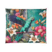 Emerald Green Parrot Paradise Comforter