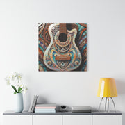 Mother Of Pearl Guitar Colorful Classic Canvas