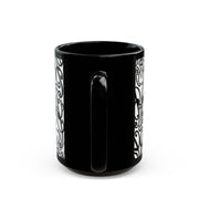 Black And White Koru Black Mug (11oz, 15oz)