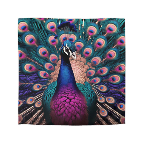 Colorful Peacock Microfiber Duvet Cover