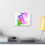 Canvas Gallery Wraps Pink and Blue Ladders Art