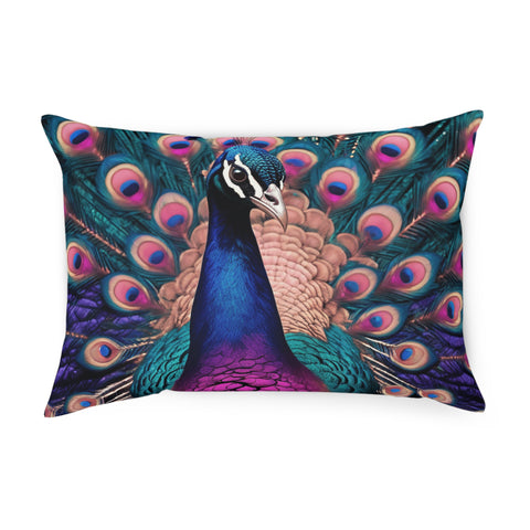 Colorful Peacock Cushion