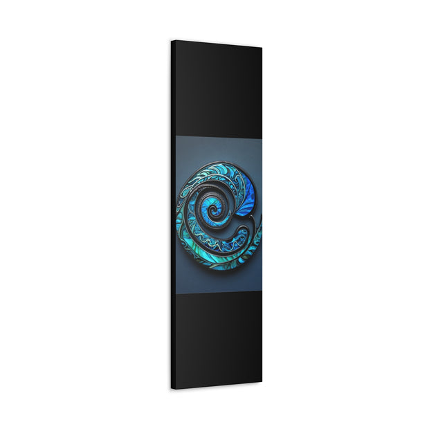 Stunning Blue Paua Abalone Shell Spiral Classic Canvas
