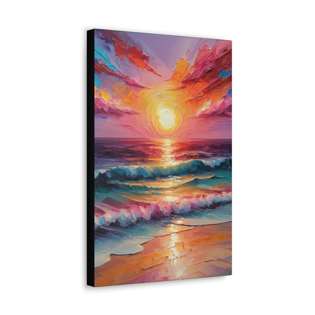 Beautiful Colorful Sunset Oils Classic Canvas