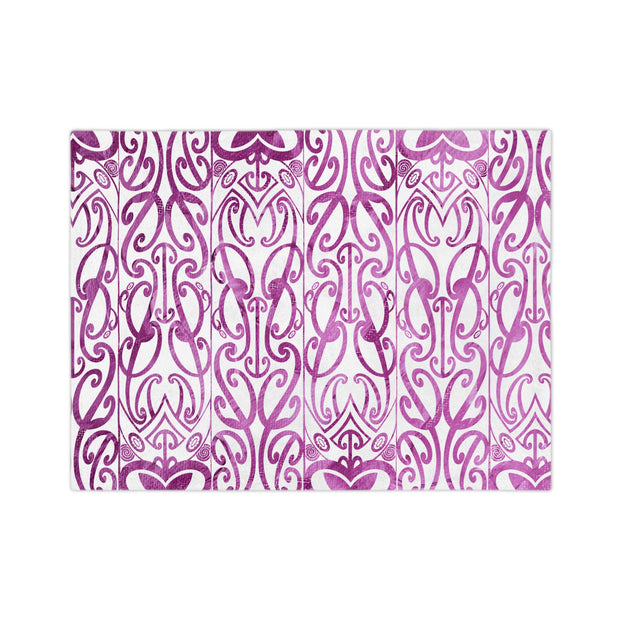Purple Koru Velveteen Microfiber Blanket