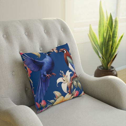 Pheasant A Blue Cushion