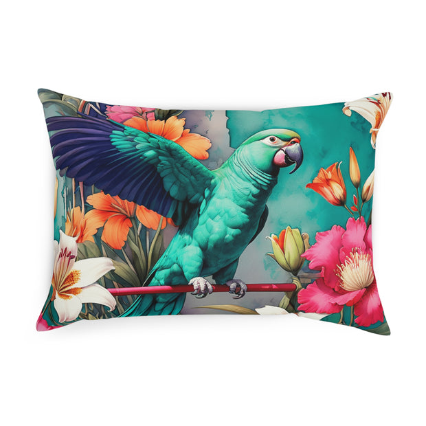 Emerald Green Parrot Paradise Cushion