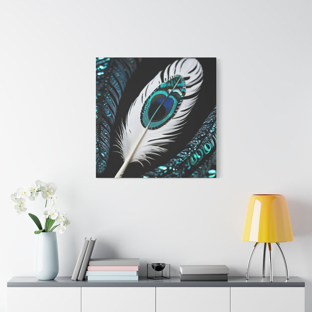 Paua Shell Abalone Feather Classic Canvas