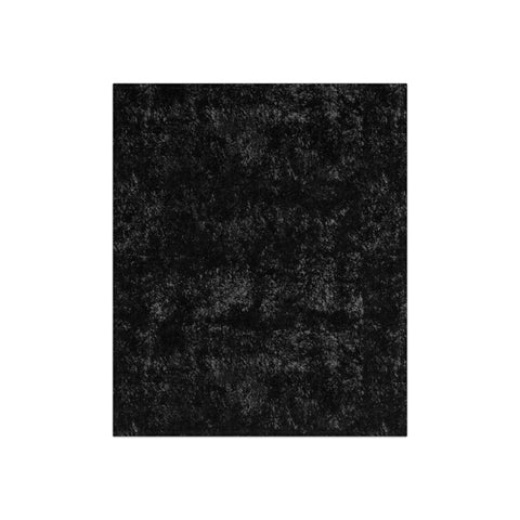 Black Crushed Velvet Blanket