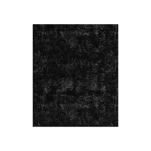 Black Crushed Velvet Blanket
