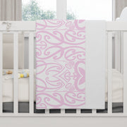 Pastel Pink Koru Soft Fleece Baby Blanket