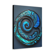 Stunning Blue Paua Abalone Shell Spiral Classic Canvas