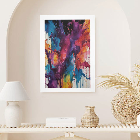 Colorful Watercolor Drip Art