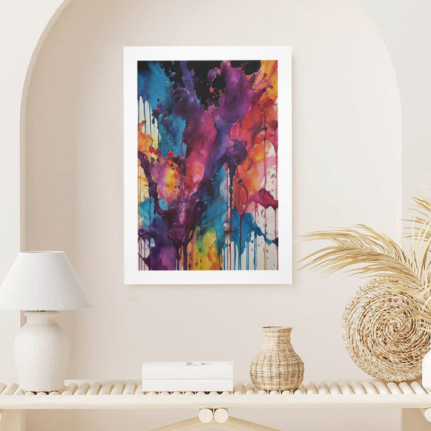 Colorful Watercolor Drip Art